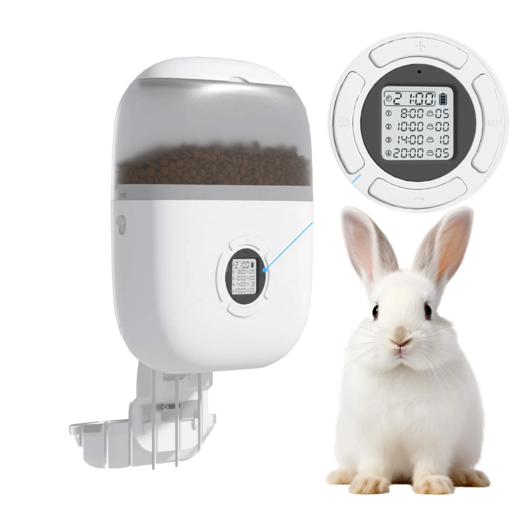 LS Smart Rabbit Feeder with Hanging Cage Super clear Camera APP Remote Pet Feeding Machine Pet Automatic Feeder