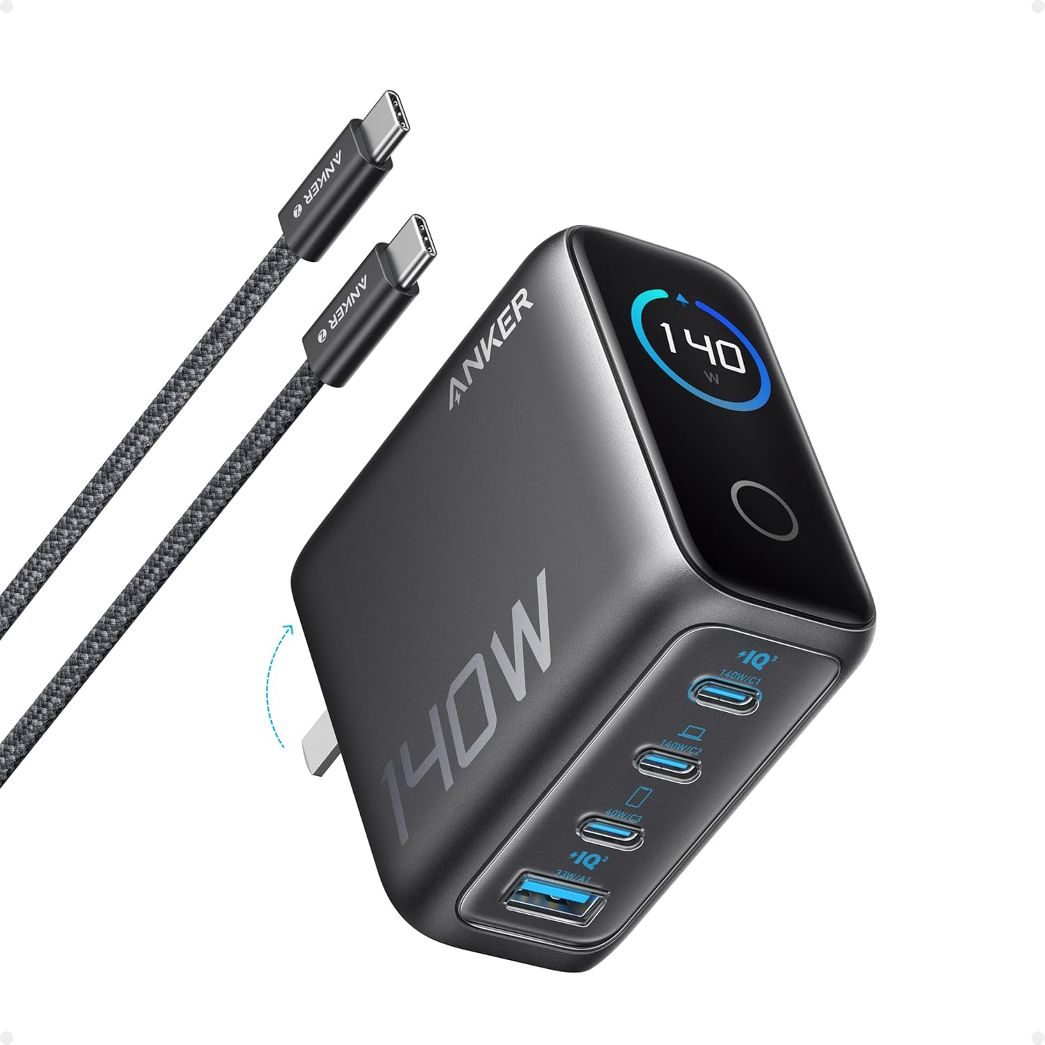 ANKER 140W 電源アダプター Anker Zolo 140W USB-C充電器,ラップトップ充電器,4ポートマルチ