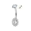 Clear Oval navel rings