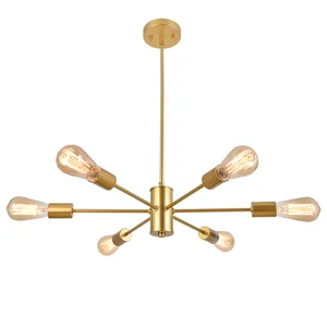 Industrial Vintage Mount Ceiling Light with 8 Sockets Chandeliers Ceiling Light Fixture