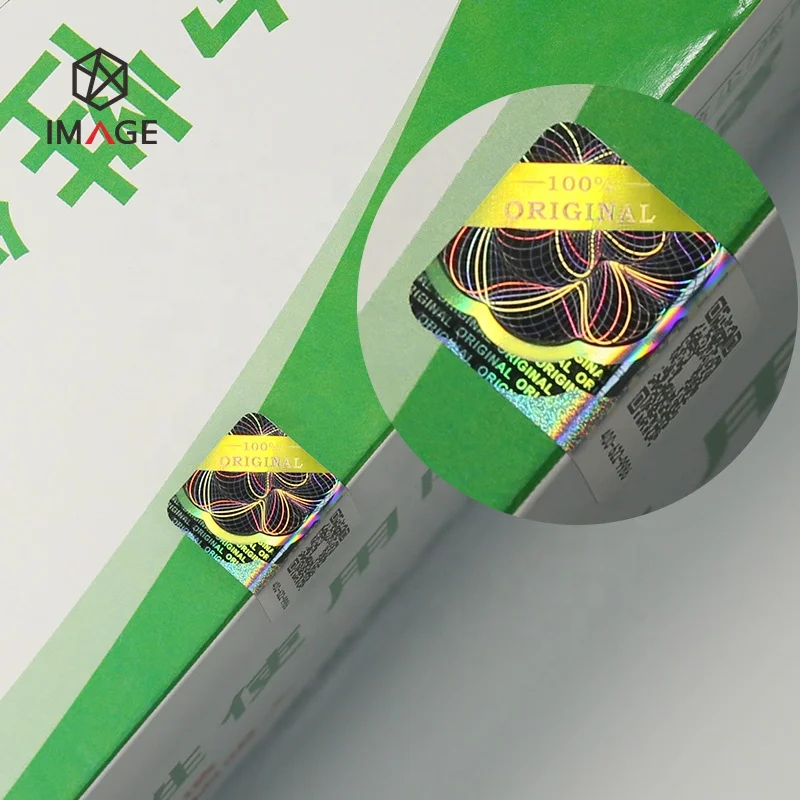 Custom QR Code Serial Number Hologram Sticker for Products Packaging Application