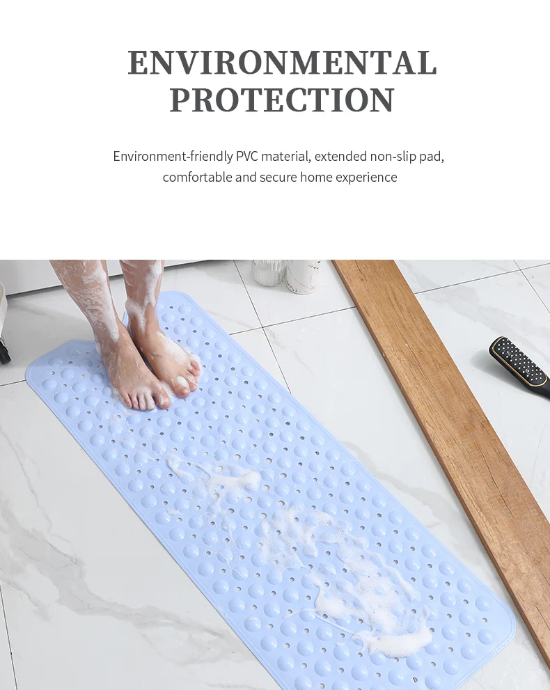 Custom Anti-slip Bath Tub Mats Pvc Safety Shower Mats Pebble Bath Mat With Drain Holes Suction ...