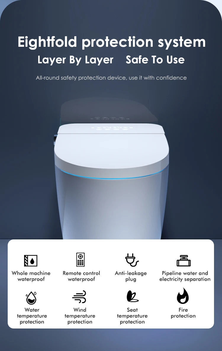 product new design intelligent toilet one piece water closet automatic toilet bowl ceramic smart intelligent wc smart toilet-23