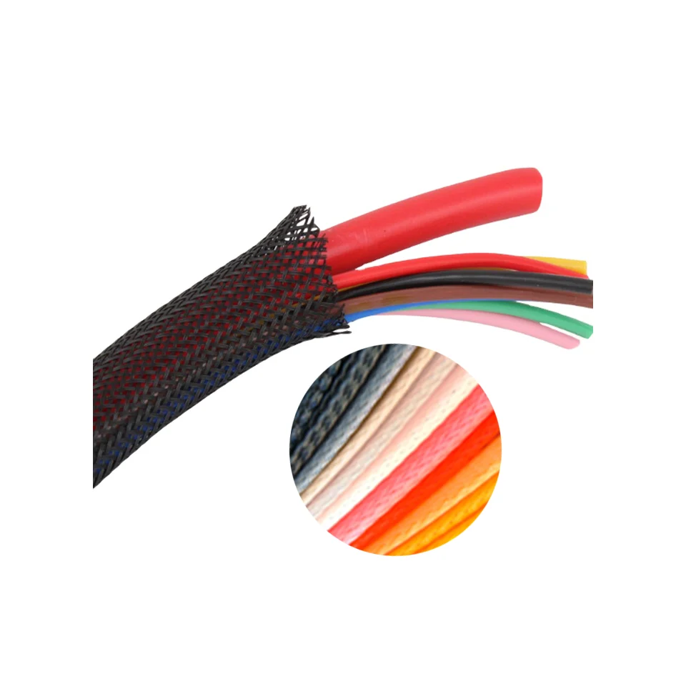 Abrasion PET Braided Expandable Sleeving Cable Protection Sleeve Braided Sleeving