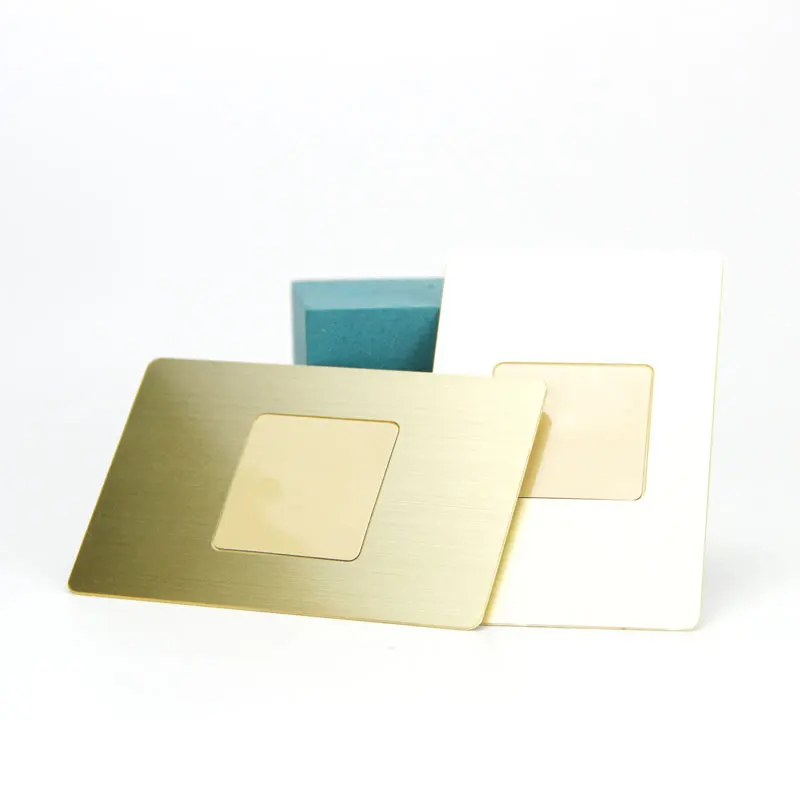 Printing Logo Rfid Nfc Smart NTAG 424 DNA Gold Custom Metal Black Matt Business Cards