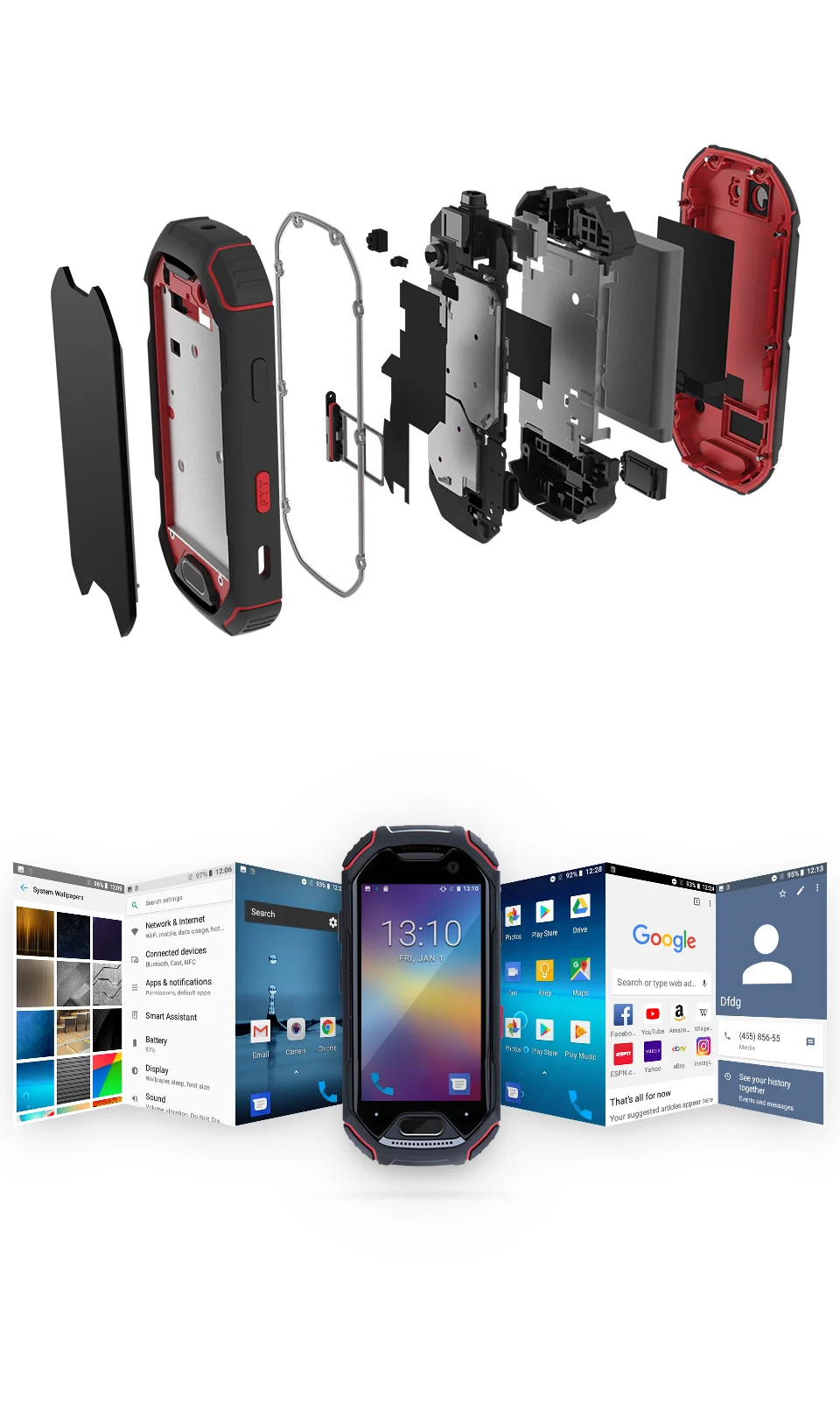 Unihertz Atom Rugged Android Phone - 4G, 64GB, NFC, Shockproof