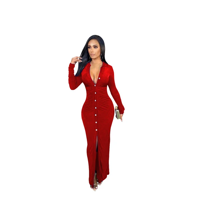 Fall Knit Elegant Evening Bodycon Long Dresses for Women Long Sleeve Slim  Dress Black Party Maxi Dress