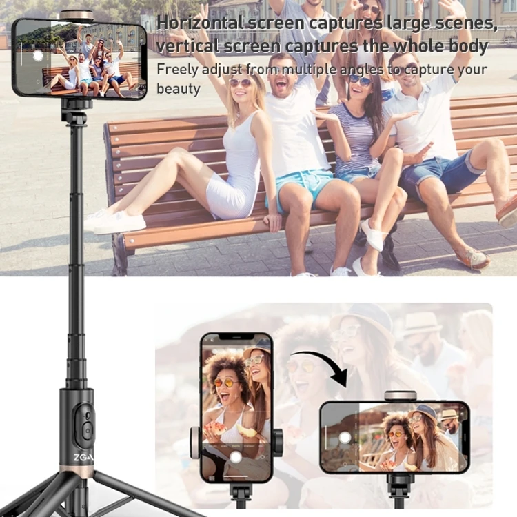 Wholesale Top Click ZGA S02 Wireless Remote Control Hidden Tripod Selfie Stick