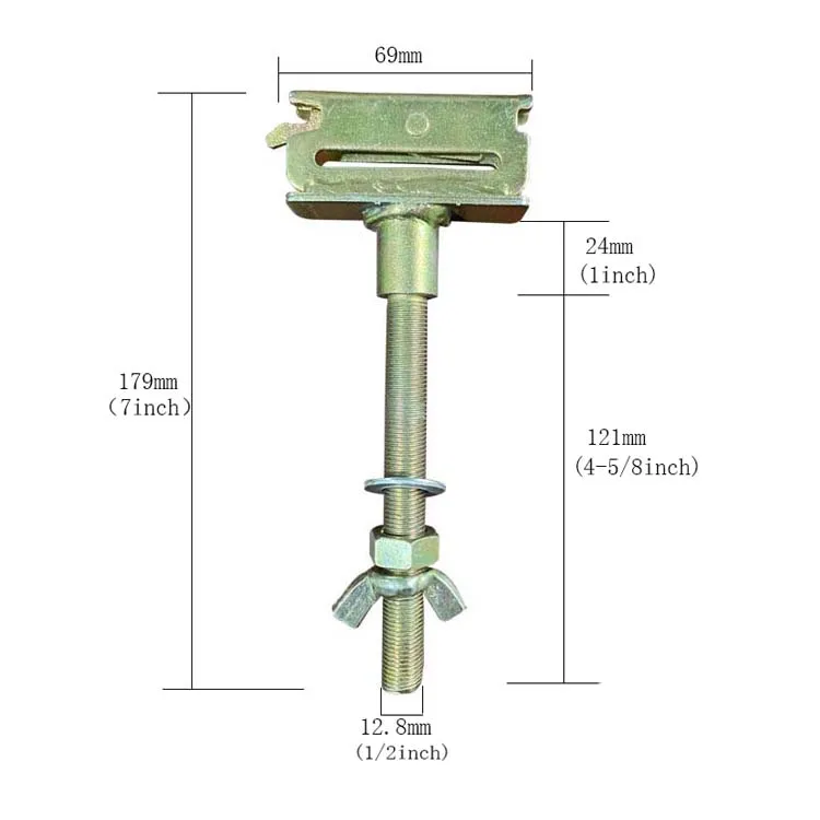 Forged T Bolt Fitting  E-track Wheel Hooks Powder Coated E Track Spare Tire Holder Mount For Installed Vans Warehouse Truck manufacture