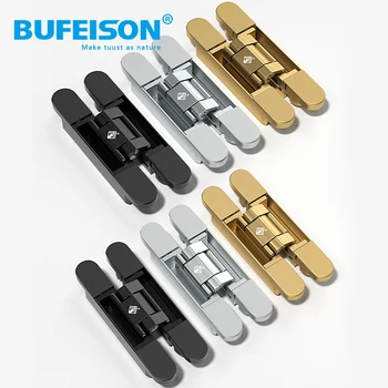 Invisible Door Hinges Hidden Concealed Concealed Doors 3D Adjustable Cross Shaped Wooden Doors External Opening Hidden