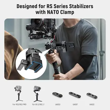 NEEWER Phone Clamp Clip Holder Metal Phone Tripod Mount with Cold Shoe Mount for RS4 RS3 Pro RS2 RSC2 Gimbal Stabilizer detail image