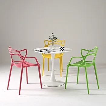 Wholesale Cheap Nordic Stackable Outdoor Modern Hotel PP Plastic Restaurant Dining Chair