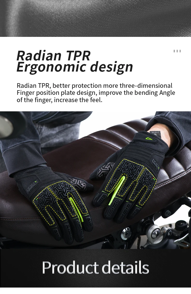 Unisex Full finger leather motorcycle ricing gloves for protection off-road gloves touch screen Motorcycle accessory manufacture