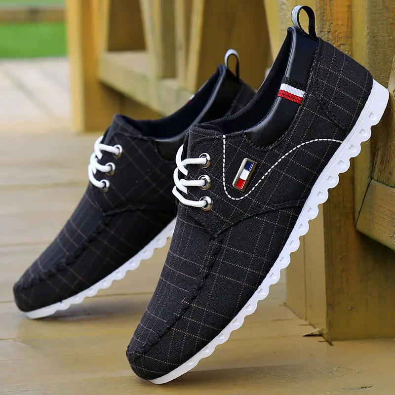 Slip On Scarpe Di Pezza Scarpe Di Tela Old Beijing Slip-On Uomo Suola Mille Strati Cucita A Mano