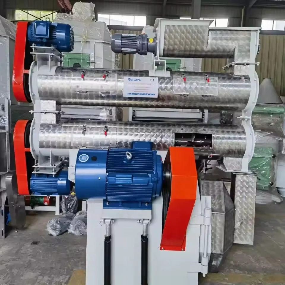Factory 1-2 Ton/h Feed Line Full Animal Chicken Cow Cattle Rabbit Feed Pellet Machine Production Line for Farm Poultry Livestock