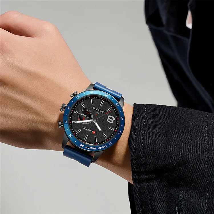 CURREN 6001 Лидер продаж интеллектуальный полный сенсорный экран IP68 водонепроницаемые Смарт-часы для мужчин модный спортивный