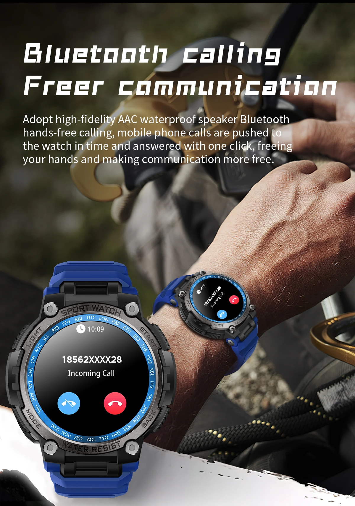 Men Sports Smart Watch LC17 Waterproof 1.53inch Screen BT Call Blood Oxygen Heart Rate Outdoor Compass Smartwatch 2025
