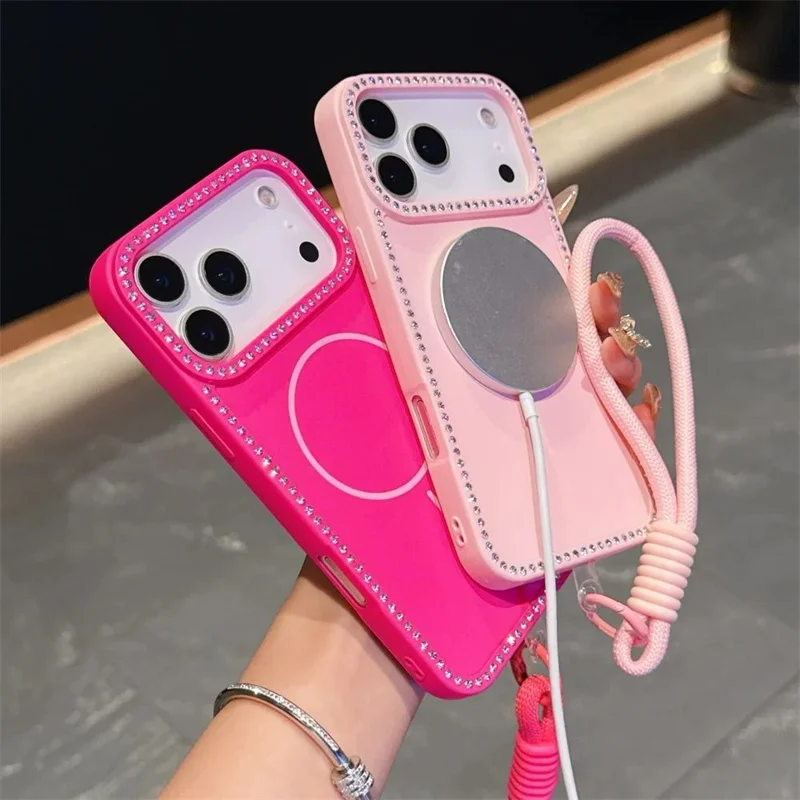 Luxury Glitter Lanyard Case for iPhone 17 Pro Max