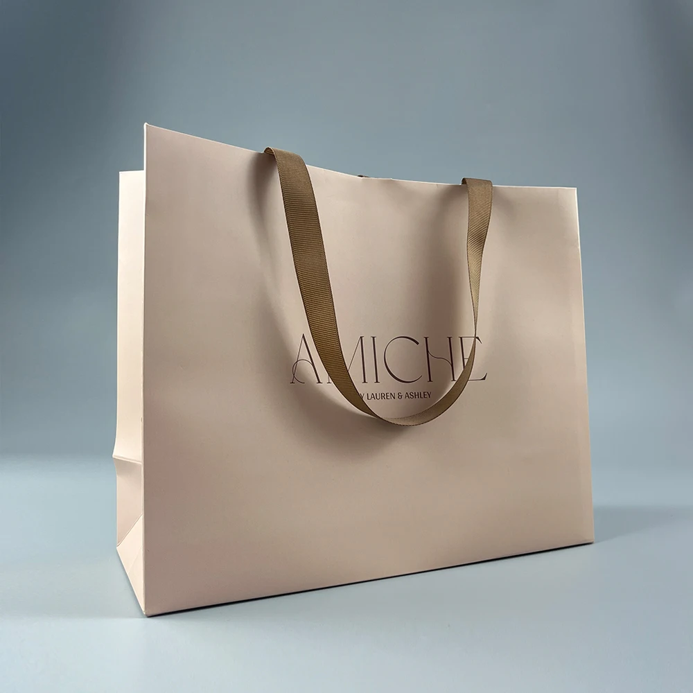 Manufacture Custom Shopping Brown Paper Bags With Your Brand Logo