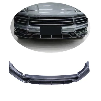 For Porsche Cayenne Coupe Front bumper lip body kit Carbon fiber CMST style 9Y0