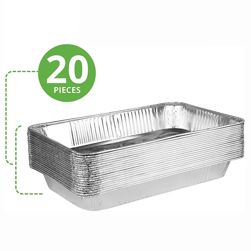 Disposable 21 x 13 Full Size Deep Aluminum Foil Roasting and