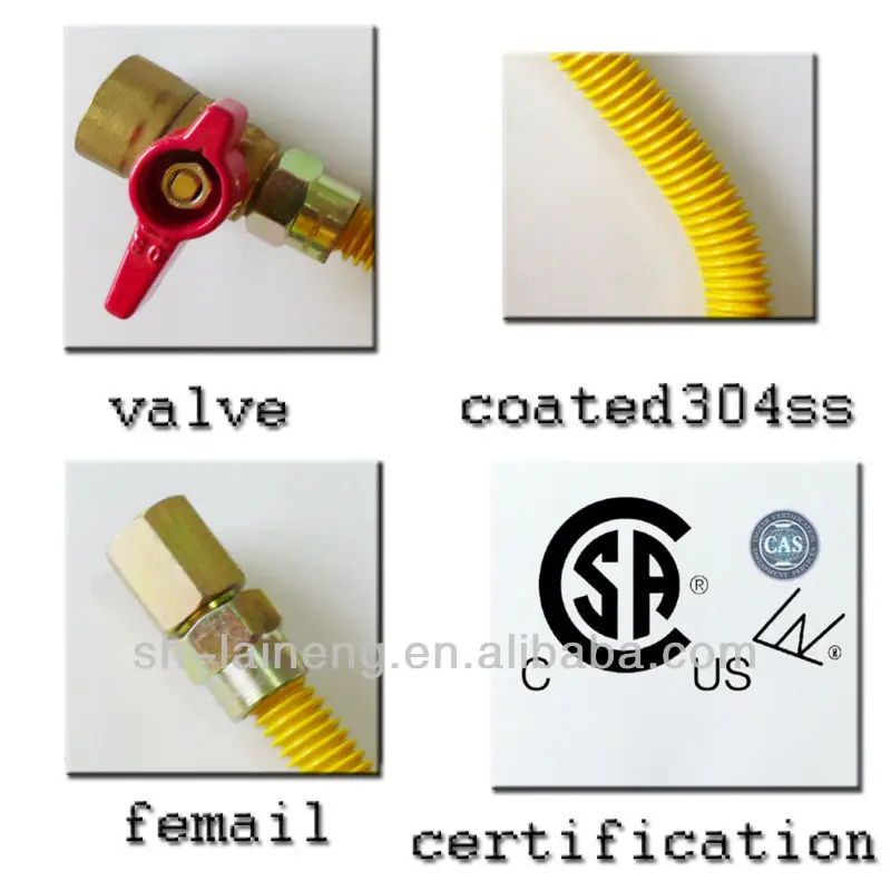 Corrugated gas connector Stainless steel flexible gas hose for grills