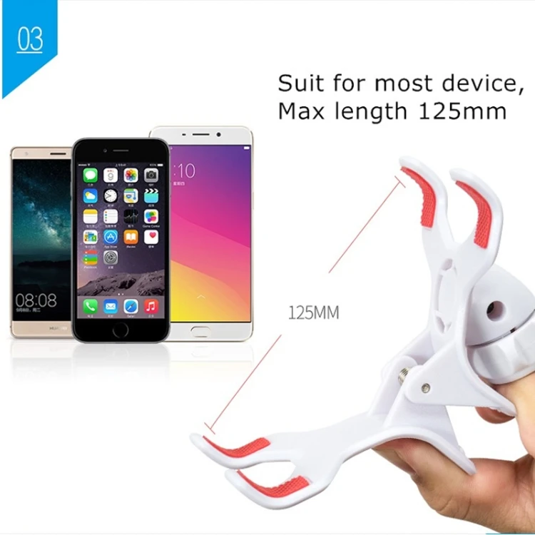 Desktop Lazy Long Arm Clip Clamp Phone Holder Stand Rotatable and