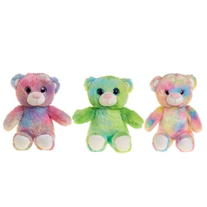 Custom Green Rainbow Pink Teddy Bear Toy Soft Plush Favorite for Kids Filled with PP Cotton