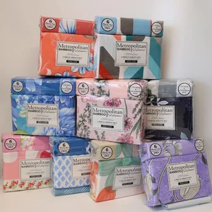 Factory Custom Floral Printed 6-Piece King Size Bedding Set Comfortable Sleep Fitted Bedsheets with Pillowcase Sheet Sets