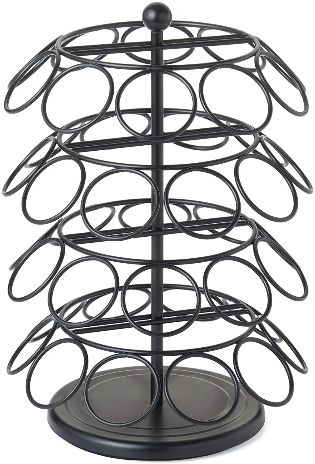 Black Metal K Cup Holder,Spiral Design Coffee Pod Holder Organizer With ...