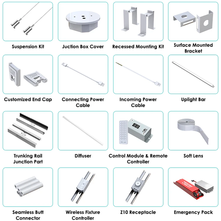 High Quality 3000K 4000K CCT Selectable Commercial Suspending Led Light Office Linear Pendent Light Home Appliances