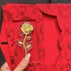 Embalaje rojo acrílico rosa dorado