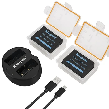 KingMa-NP-W126S NPW126 Battery Dual USB Charger Kit for Fujifilm X100V X100F X-H1 X-Pro3 2 X-T3 T2 T30 S10 T200 T100 X-E3 X-A7 detail image