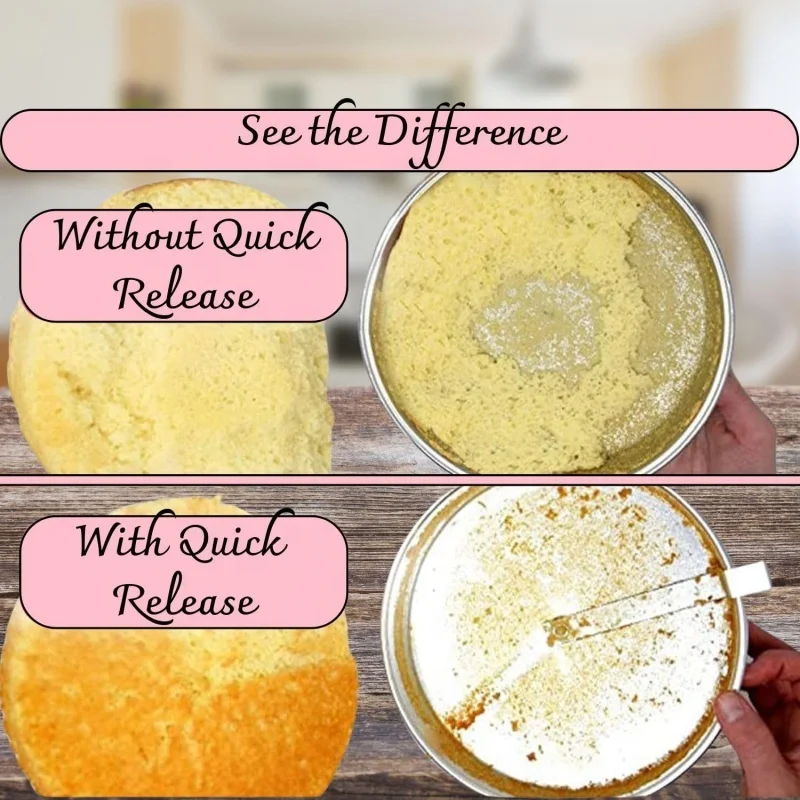 Set of 2 Easy-Out Cake Pans Quick Release 9\