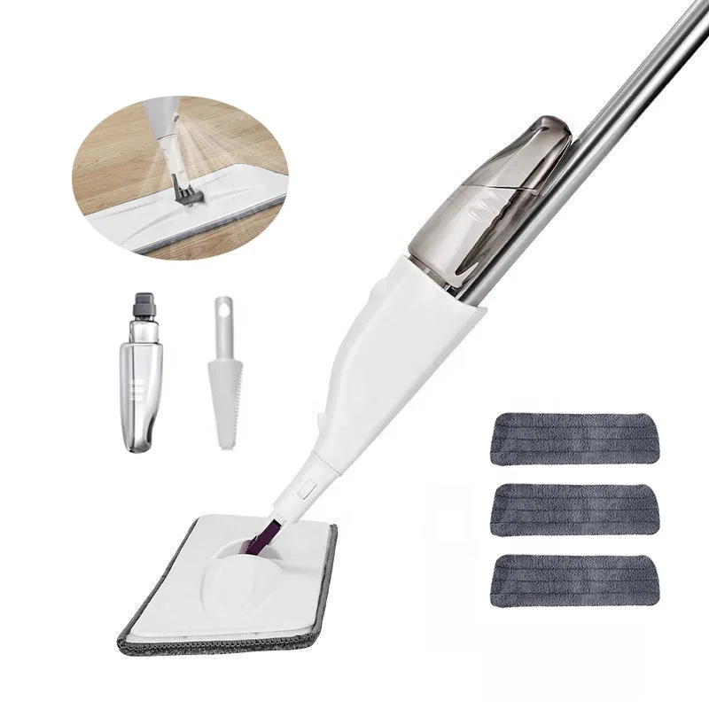 Швабра для мытья пола из микрофибры с моющимися многоразовыми подушечками моющаяся сухая плоская швабра поворотной головкой на 360 градусов