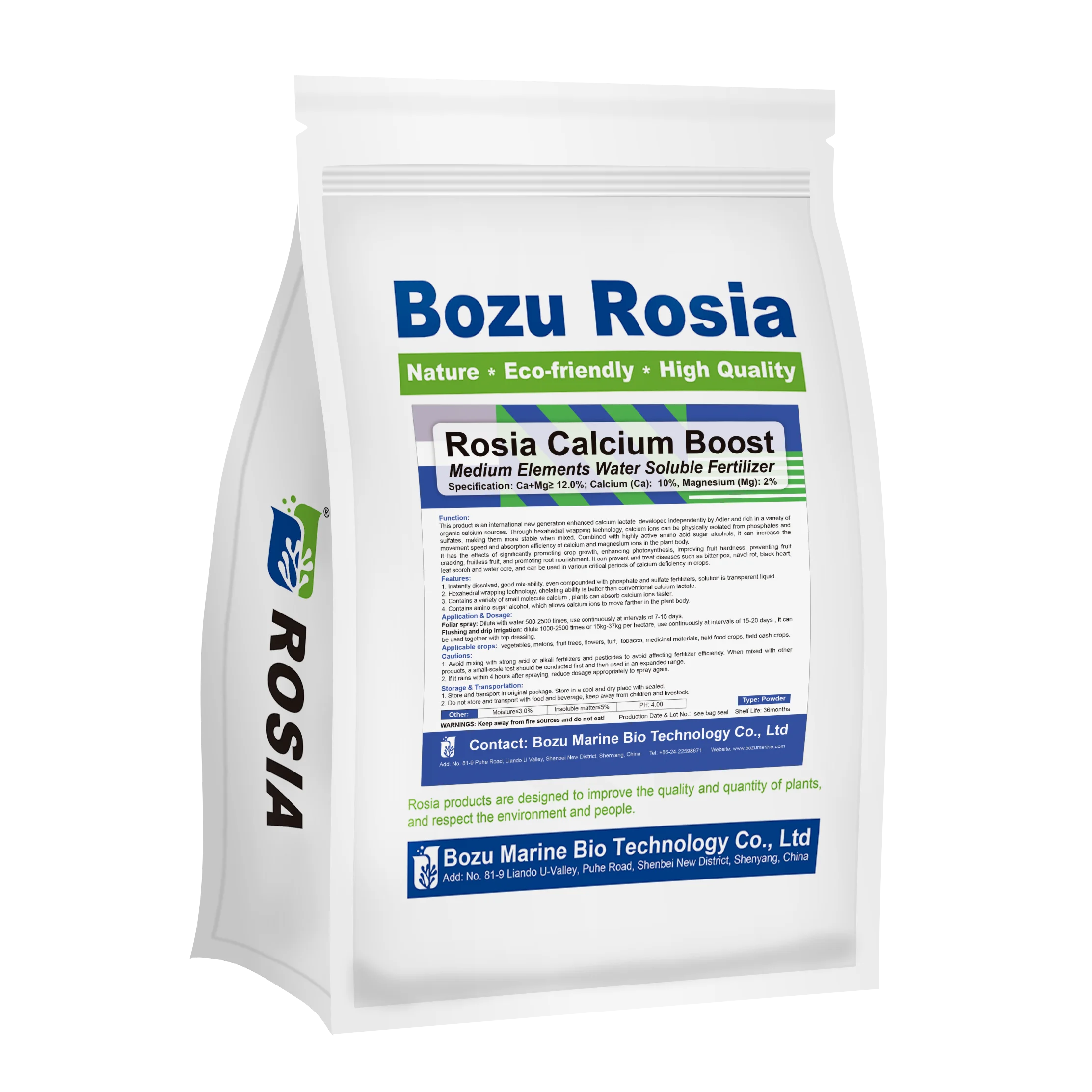 ROSIA Double Chelated Calcium Water Soluble Organic Fertilizer Liquid Can Be Mixed with Phosphate Fertilizer and Humic Acid