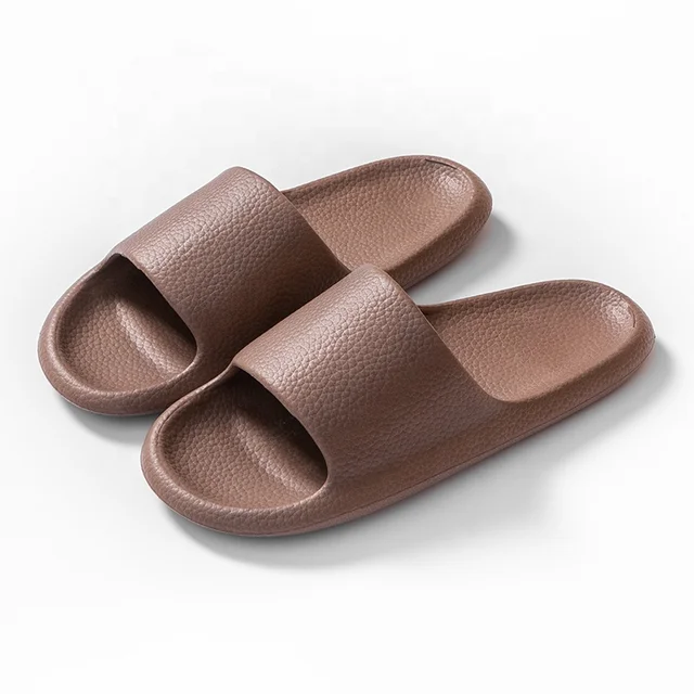 EVA Women's and Men's Slippers Winter Bathrooms Sandals with Non-Slip Leather Pattern Home Use Deodorant Feet Couple Satndals