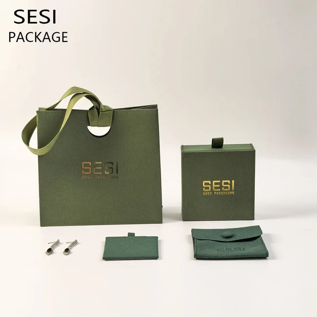 Custom Luxurious Jewellery Packaging Pouch Printed Cardboard Drawer Box Fashion White Jewelry Packaging Box With Pouch