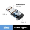 USB-A M a Tipo-C F Blu