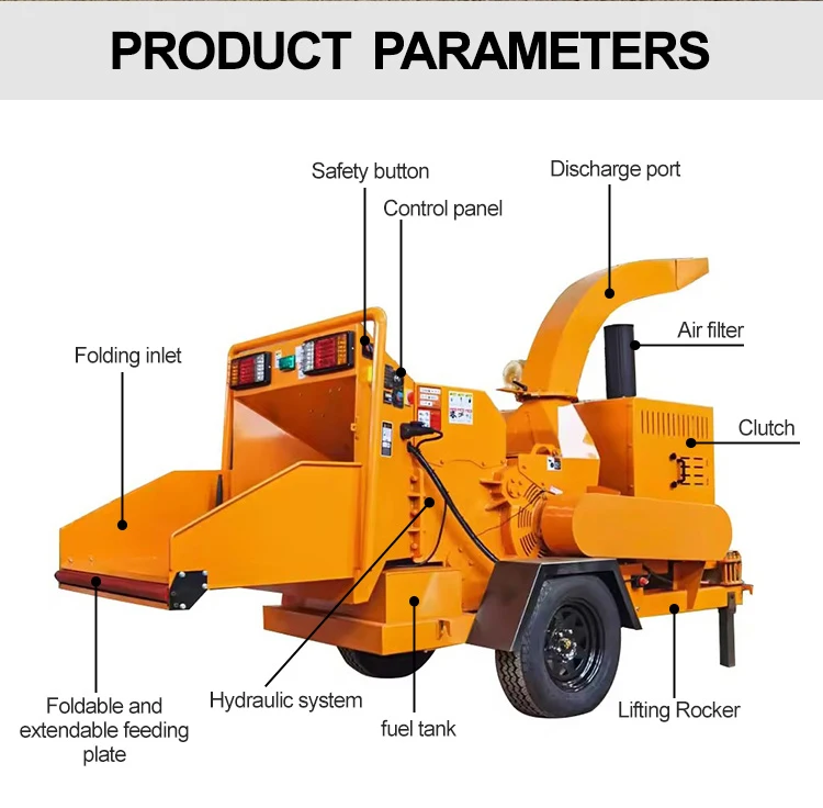 Multifunctional Wood Crushing Sawdust Making Machine Timber Bamboo Log Shredder Branch Wood Chipper Crusher Machine