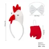 Three-dimensional white chicken set