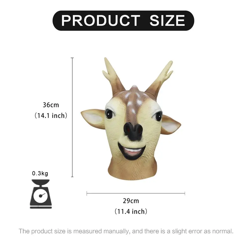 2in1 Hertenmasker Verwijderbaar Gewei Zacht Monster Dierlijk Bot Volledig  Gezicht Gemaskerd Feest Carnavalsmasker Horror Halloween Cosplay  Rekwisieten - AliExpress, image size:1000x1000