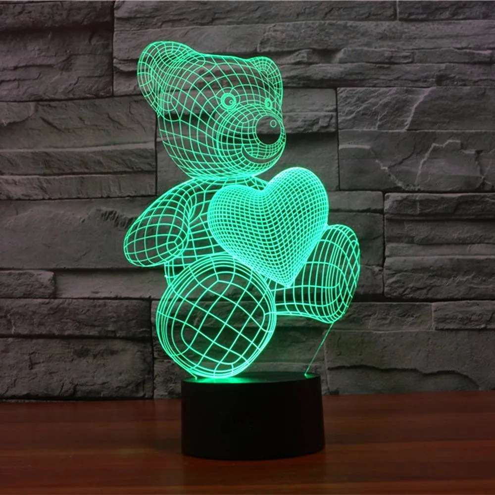 Lot De 4 Socles LED Pour Veilleuse 3D - Télécommande, 16 Couleurs, 4 Modes - Décoration Chambre, Salon