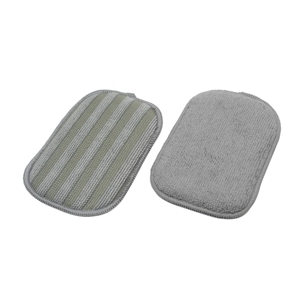 Mesh Sponge Foam Scouring Double Sided Microfiber Dish Washing up Kitchen Cleaning Pad Sponge