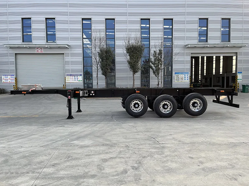 Vehicle Master 40 Ft Steel Container Chassis Skeleton Semi-Trailer 40T Bulk Cargo Transport