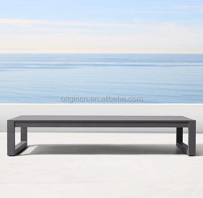 Rustproof Aluminum Frame Simple Design Thickness Cushions Outdoor Furniture Metal Sofa Set