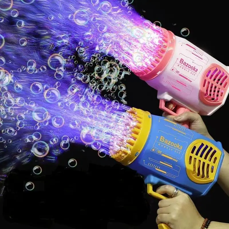 Wholesale Automatic Electric Kids 69 Holes Rocket Boom Bubble Launcher Shooter Gun Machine Toys Bazooka Bubble Gun For Kids