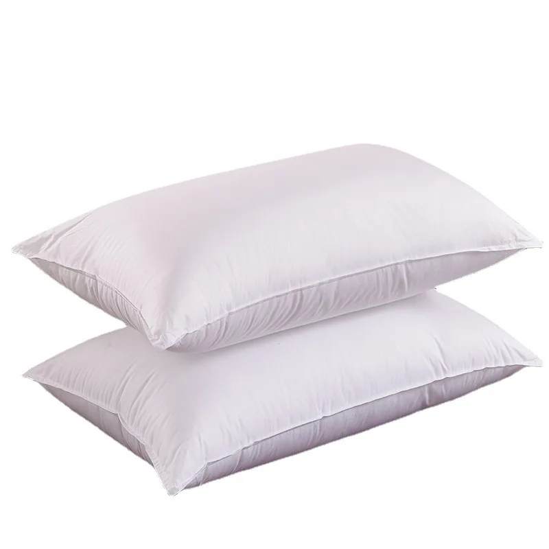 Wholesale five-star hotels full cotton feather silk cotton pillow core home sleep aid machine washable pillows