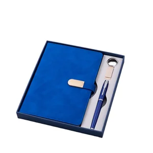 Wholesale Corporate Notebook Gift Sets Customized Business Notebook & Notepad Roller Pen Thread Sewing Binding Corporate Gift