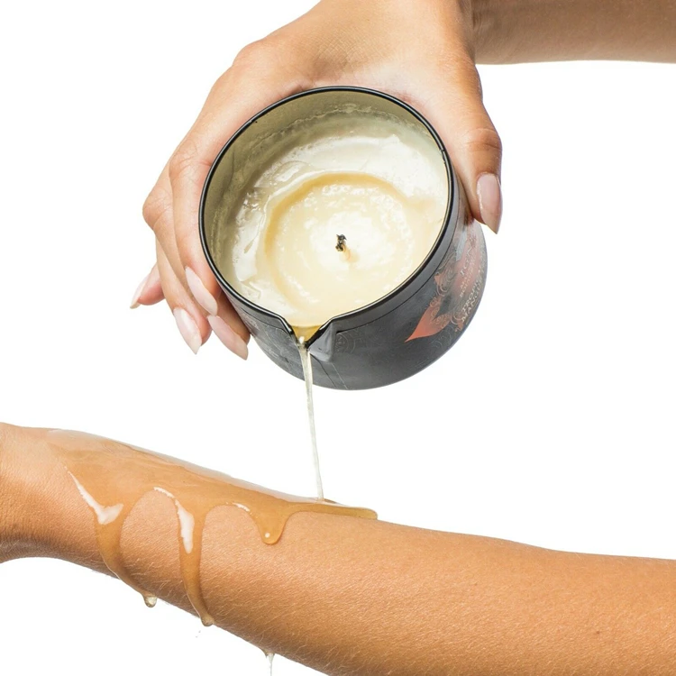 6 Oz Empty Round Black Metal Container Massage Oil Candle Tin Can With Pouring Spout Buy 6oz